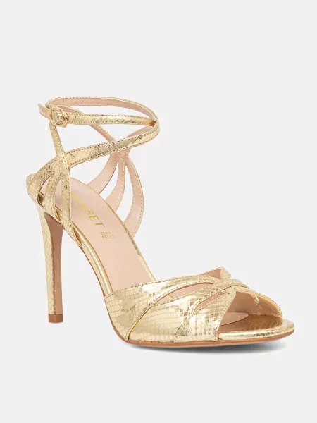 Usnjeni sandali Twinset zlata