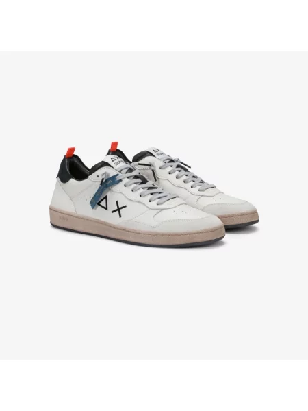Sneakersy Sun68 skórzane białe