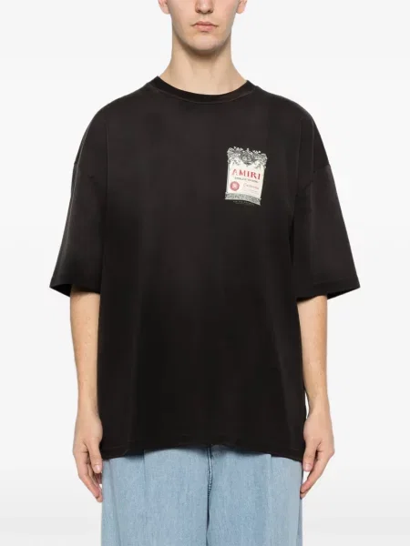 Тениска Amiri с принт черно