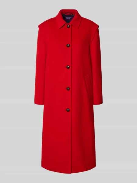 Płaszcz o kroju regular fit z mieszanki wełny model GESSATI' Weekend Max Mara czerwony