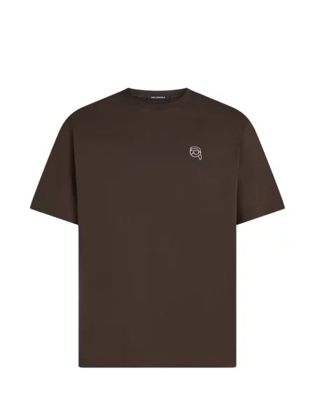 Tricou Karl Lagerfeld cu imagine maro