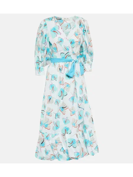 Rochie midi Diane Von Furstenberg până la genunchi de costum albastru