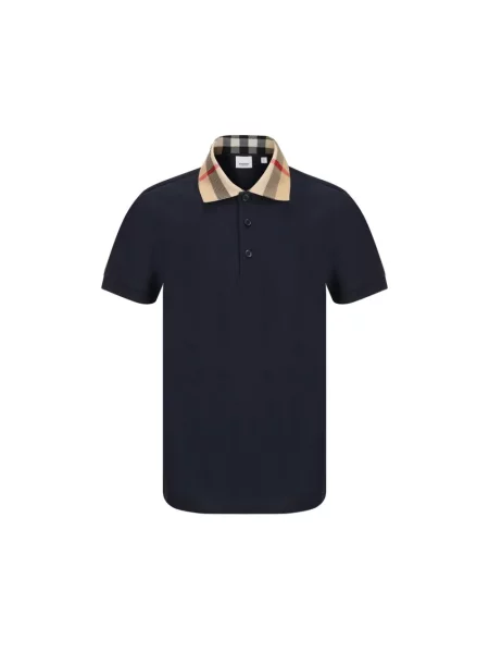 Koszulka polo Burberry z kołnierzem niebieska