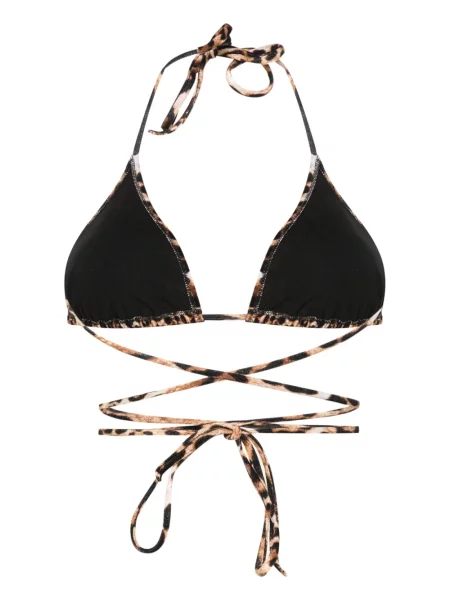 Veliūrinis raštuotas bikinis Vetements leopardinis ruda