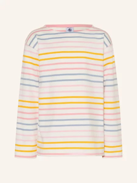 Petit Bateau Tričko S Dlouhým Rukávem / růžová / modrá bílá