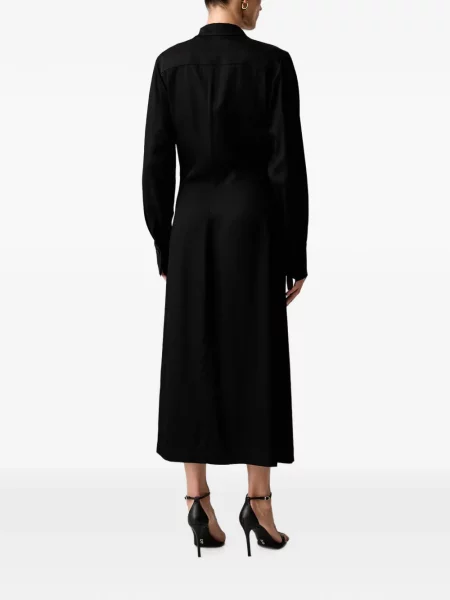 Cu centură rochie midi Trussardi plic negru