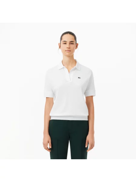 Lacoste Koszulka Polo Z Lejącej Piki biała
