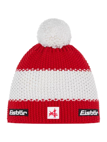 Zimní čepice Eisbar Star Pompon SA ketchup/white/ketchup bílý