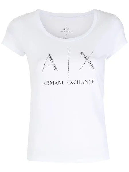 Tricou Armani Exchange cu imagine alb