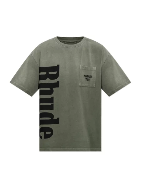 Koszulka Rhude z logo zielona