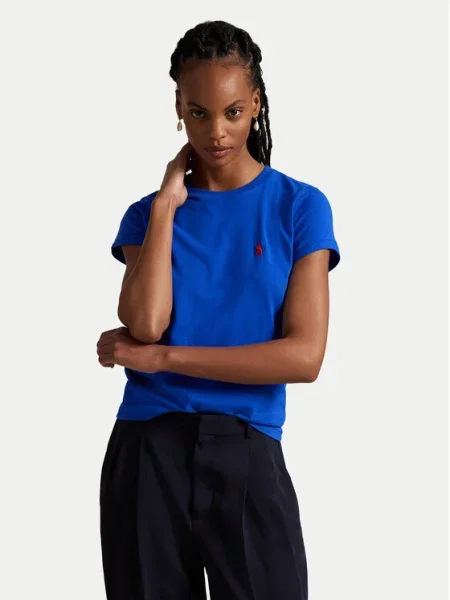 Тениска Polo Ralph Lauren дамска жълто синьо