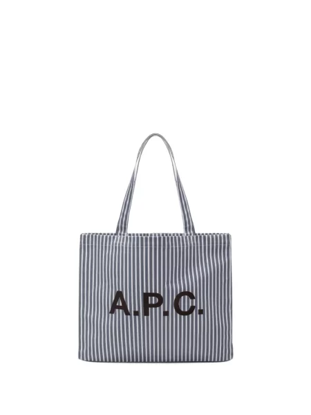 Geantă shopper A.p.c. cu imagine albastru