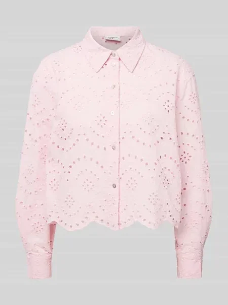 Bluzka koszulowa o kroju regular fit z czystej bawełny model VALAIS' Only różowa