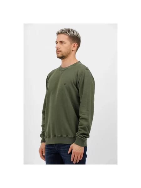 Bluza Dondup z kołnierzem z logo zielona