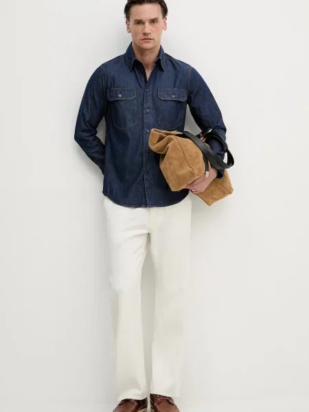 Sisley cămașă pentru bărbați din denim