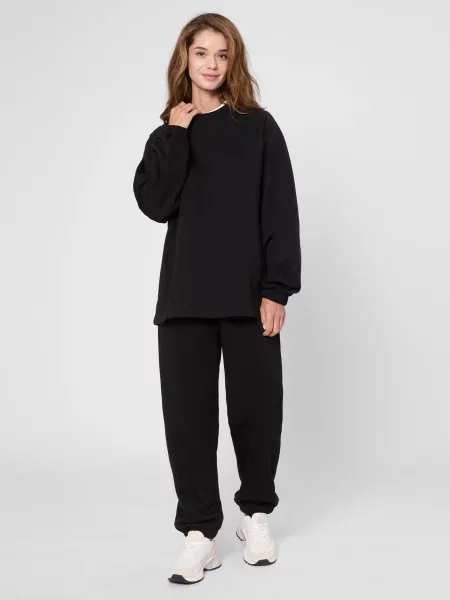 Штани спортивні PRPY бавовна/еластан чорний