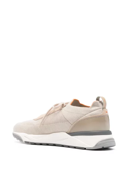 Sneakerși Santoni cu șireturi din dantelă