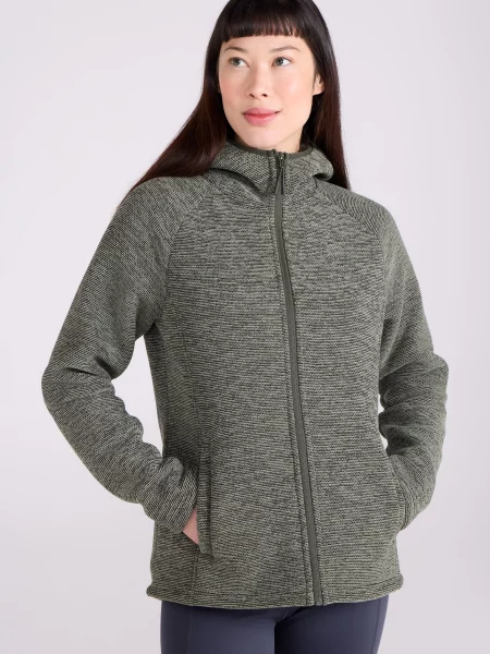 Hayfield bluza polarowa melange z futrzaną podszewką Green zielony