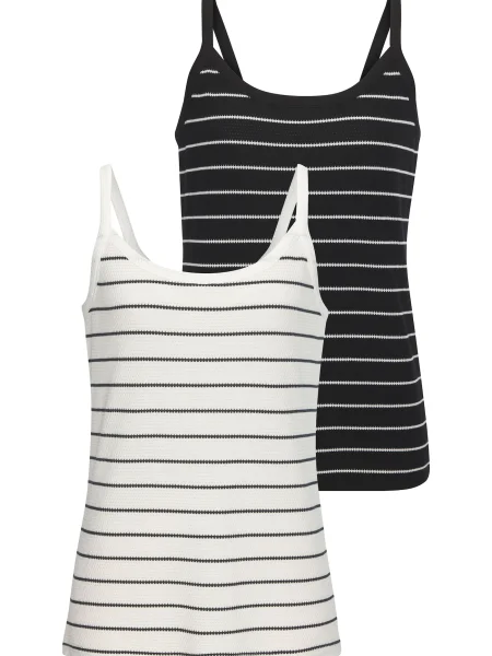 VIVANCE Top črna bela