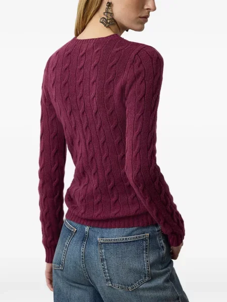 Satenske rukavice Polo Ralph Lauren s vezom s vezicama smeđa