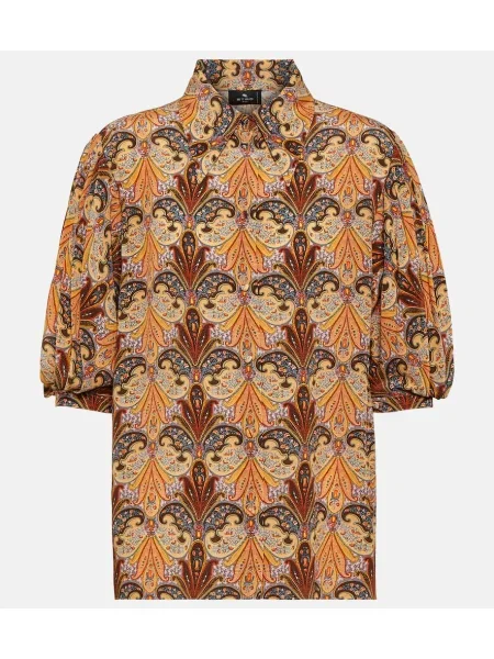 Top Etro de mătase cu imagine