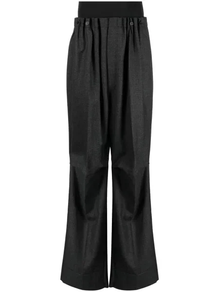 Pantaloni Raf Simons de lână negru