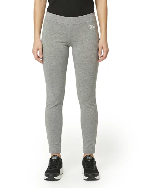 Legginsy Leone Basic z elastycznej bawełny szare