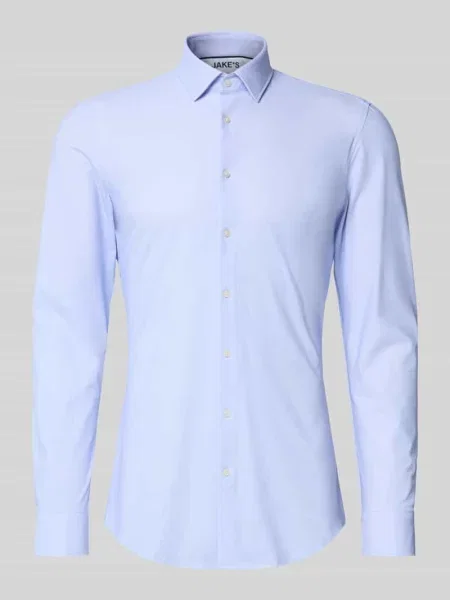 Koszula biznesowa o kroju super slim fit z kołnierzykiem typu kent Jake*s błękitna
