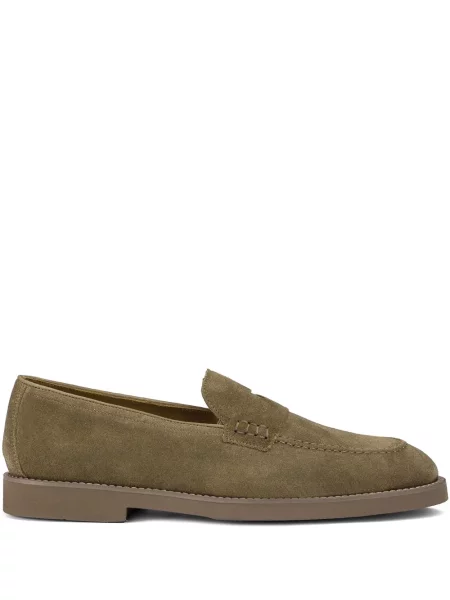 Pantofi loafer Doucal's din piele de căprioară maro