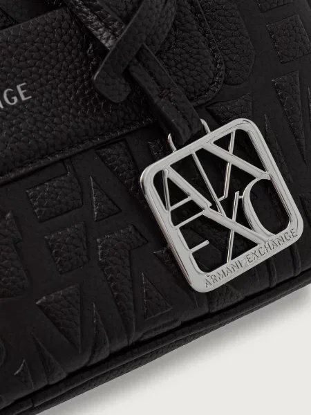 Кожаная сумка-багет Armani Exchange