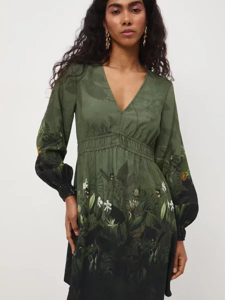 Medicine sukienka rozkloszowana zielona