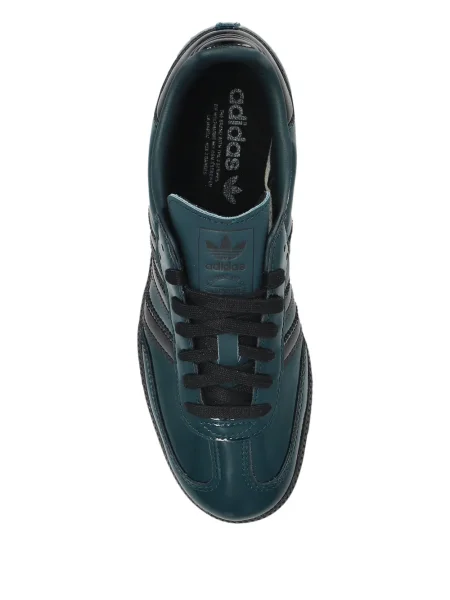 Prugasti prsluk Adidas od flisa s vezicama crvena