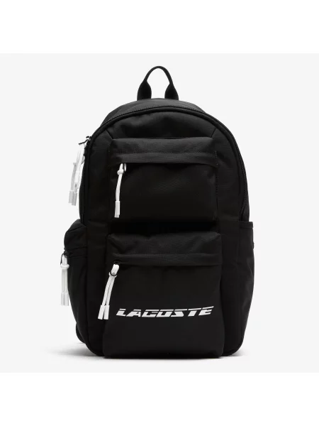 Lacoste Plecak Unisex Z Kontrastowym Napisem czarny