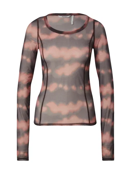 Monki Tricou roz zmeură negru