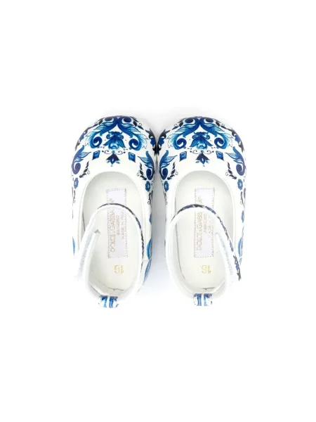 Balerinki dziecięce Dolce And Gabbana niebieskie