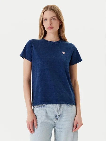 Тениска Guess Jeans тъмносиньо