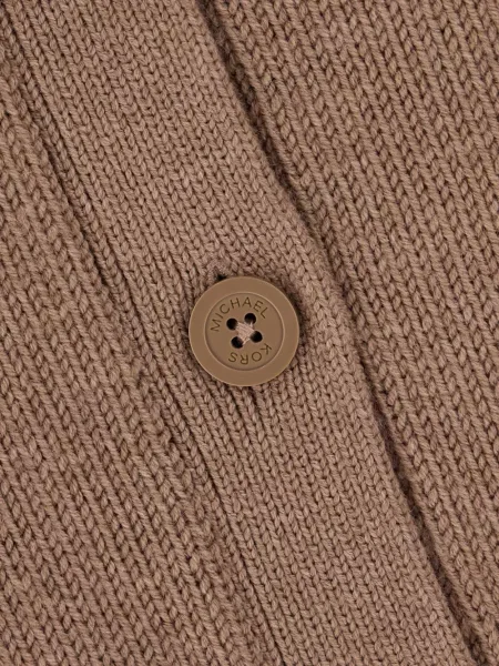Cardigan Michael Kors de lână maro