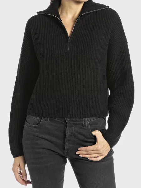 Вовняний светр Replay чорний