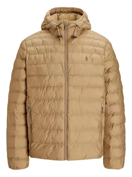 Кожена карирана поло тениска Polo Ralph Lauren бродирана бяло