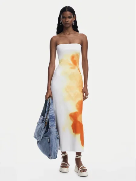Desigual Sukienka letnia Amberes Écru