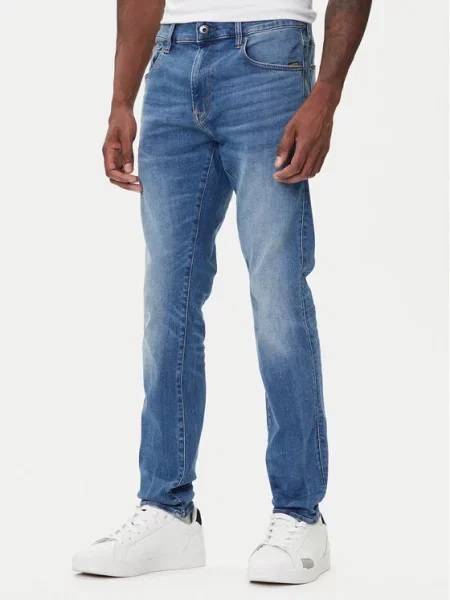 G-Star Raw Jeansy Revend Granatowy Skinny Fit