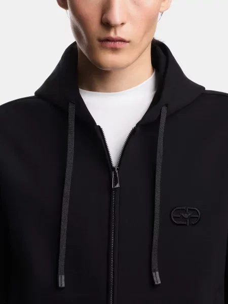 Кофта Emporio Armani бавовна/поліестер/еластан чорний