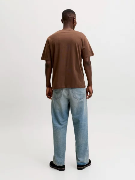 JACK & JONES Tričko hnedá čierna