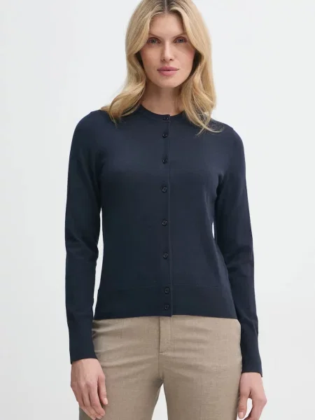 Vuneni kardigan Filippa K tamno lagani plava