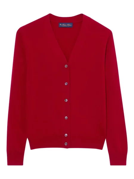 Cardigan Brooks Brothers din cașmir roșu