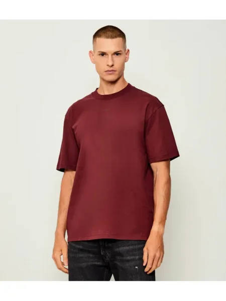 HUGO Tricou Dapolino | Relaxed fit bordo