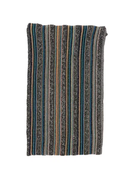 Fular Missoni cu paiete cu dungi negru