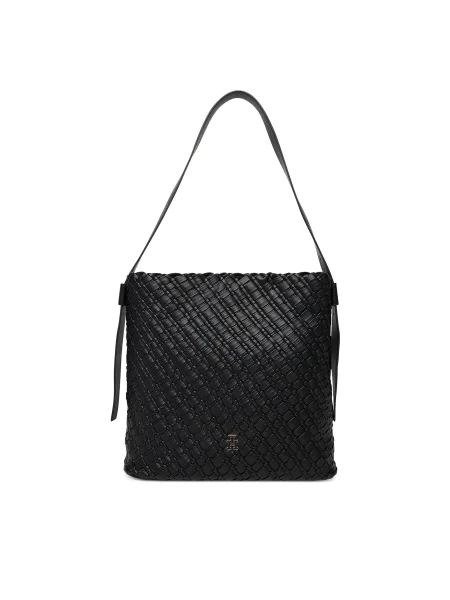 Tommy Hilfiger Kabelka Th Braided Maxi Hobo čierna