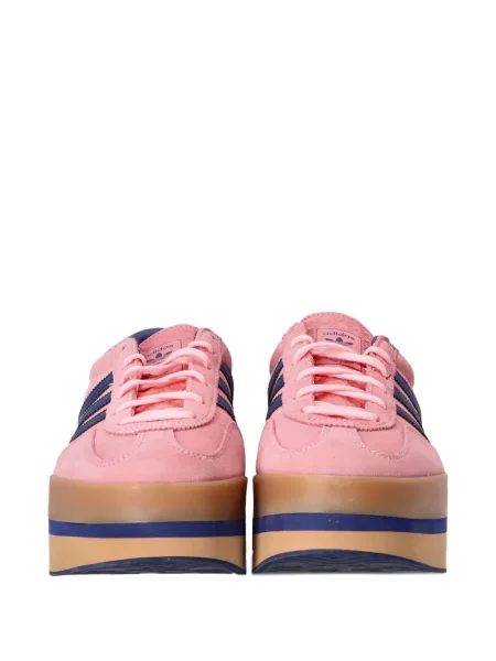 Sneakerși Adidas Adilette cu dungi din piele de căprioară slingback verde