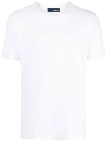 Tricou Lardini cu decolteu rotund scurt alb